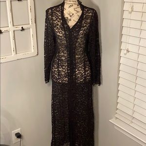 Vintage Lace Cover Floor Length Dress